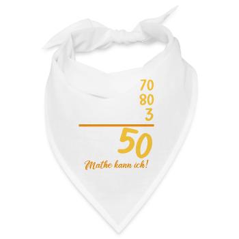 50 Jahre 50 Jähriger 50 Jährige 50 Geburtstag - Bandana - Weiß - Vorne