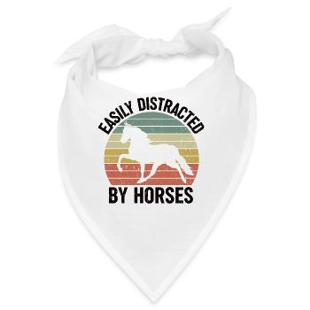 Reitpferd Pferdebesitzer Pferdezitat Reiten Rennen - Bandana - Weiß - Vorne