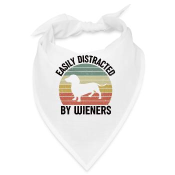 Dachshund Geschenk Dixie Wiener Doxie Dackel - Bandana - Weiß - Vorne