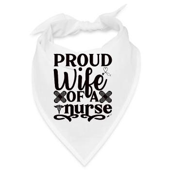 Ehefrau einer Krankenschwester - Bandana - Weiß - Vorne