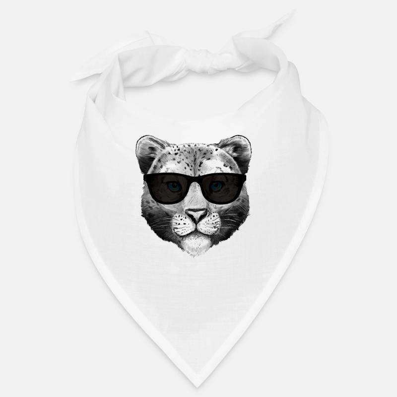 Schneeleopard - Bandana - Weiß