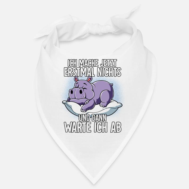 Langschläfer Nilpferd Müde Schlaf Bandana