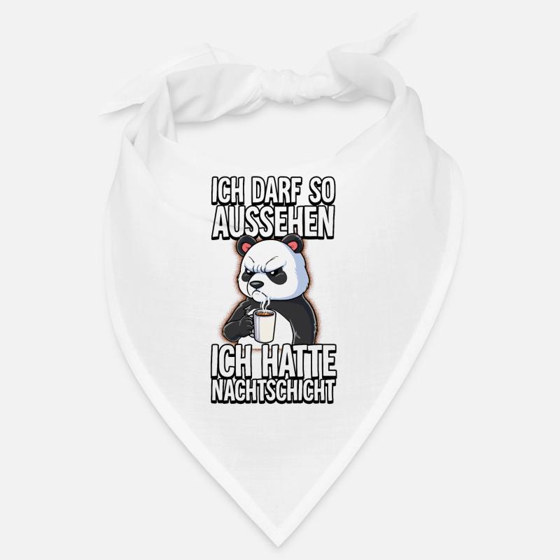 Ich Hatte Nachtschicht Kaffee Panda Bandana
