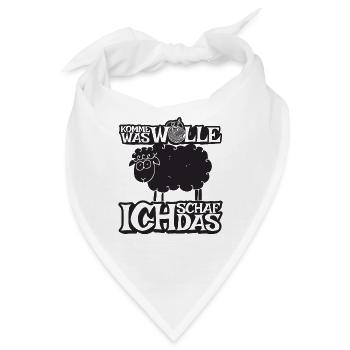 Komme was Wolle ich Schaf das - Bandana - Weiß - Vorne