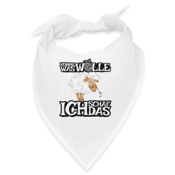 Komme was Wolle ich Schaf das - Bandana - Weiß - Vorne