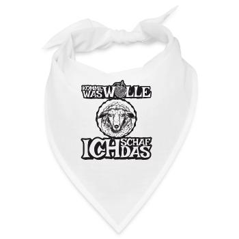Komme was Wolle ich Schaf das - Bandana - Weiß - Vorne