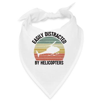 Helikopter Helikopterpilot Hubschrauber Heli - Bandana - Weiß - Vorne
