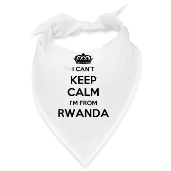 Ich Kann Nicht Ruhig Bleiben, Ich Bin Von Ruanda - Bandana - Weiß - Vorne