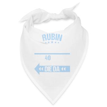 40 verheiratet Rubin Hochzeit 40.Hochzeitstag - Bandana - Weiß - Vorne