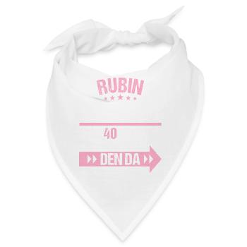 40 verheiratet Rubin Hochzeit 40.Hochzeitstag - Bandana - Weiß - Vorne