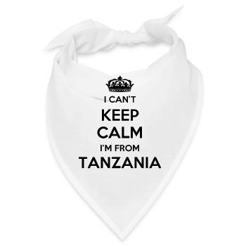 Ich Kann Nicht Ruhig Bleiben, Ich Bin Von Tansania - Bandana - Weiß - Vorne