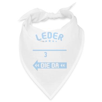 3 verheiratet Leder Hochzeit 3.Hochzeitstag - Bandana - Weiß - Vorne