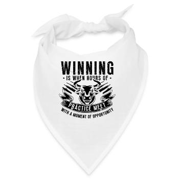 Winning Is When Hours Calf Roping Steer Wrestler - Bandana - Weiß - Vorne