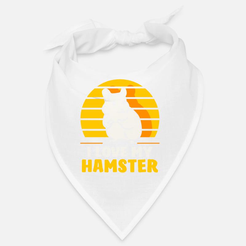J’aime mon hamster mignon propriétaire animal de compagnie Bandana