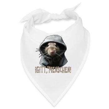 Igitt Menschen Ratte Lustiges Spruch Statement Sar - Bandana - Weiß - Vorne