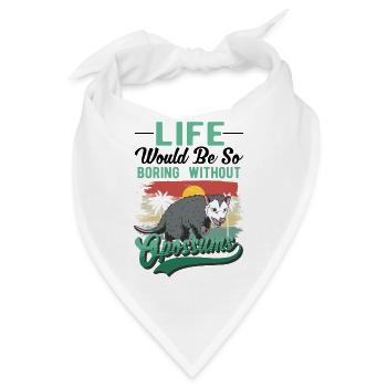 Opossum Geschenk Beutelratte Possum - Bandana - Weiß - Vorne