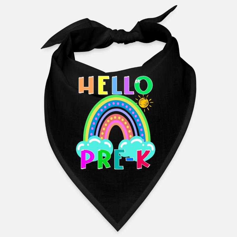 Hallo PRE-K Boho Rainbow Team Vibes Back To School Bandana