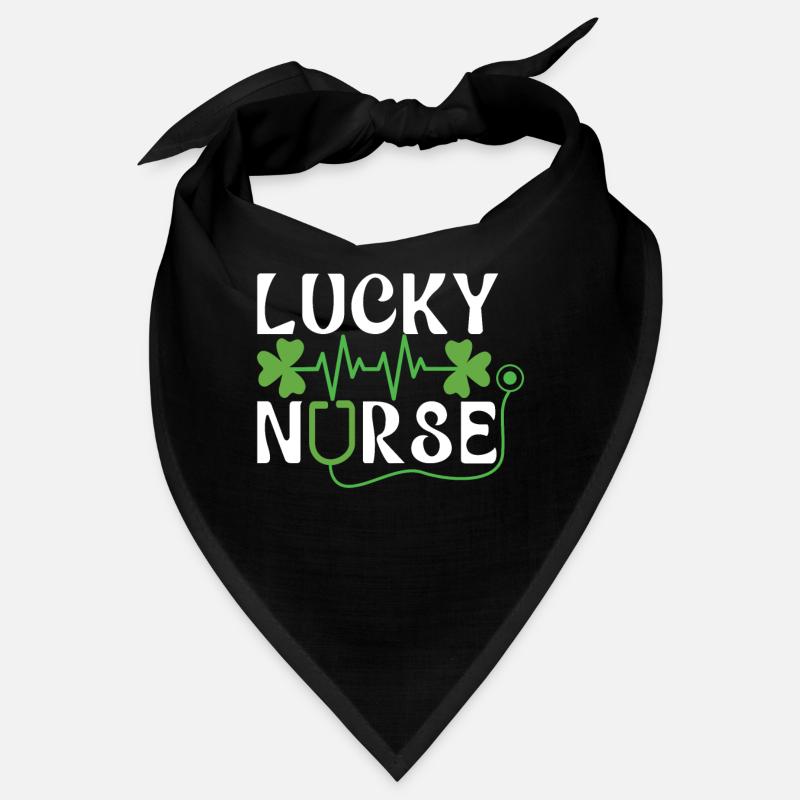 Saint Patrick Day Shamrock Infirmière chanceuse Bandana