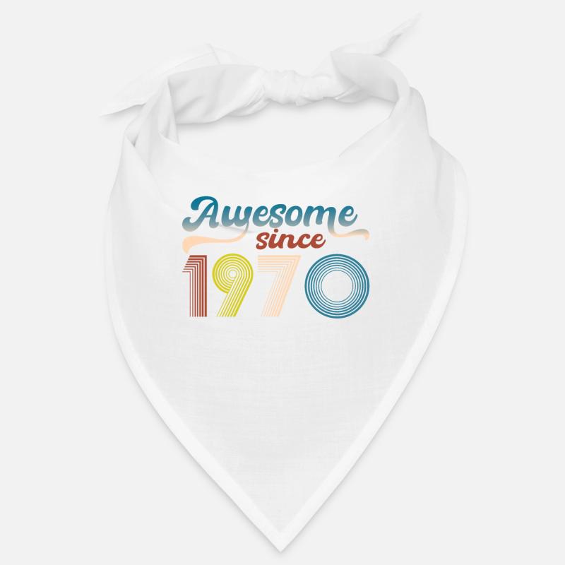Vintage 1970 Retro Bitrthday Edition Limitée Bandana