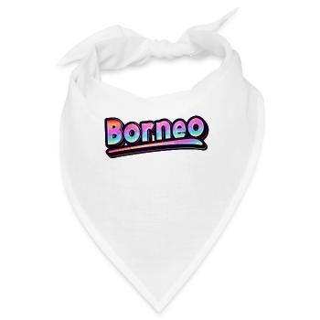 Vintage Indonesien-Ferien-Reise Asien Borneo - Bandana - Weiß - Vorne