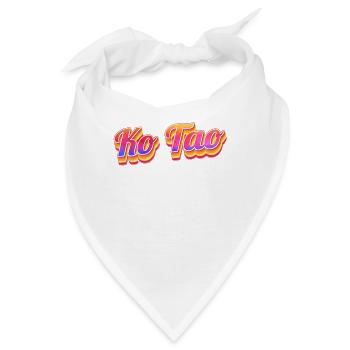 Vintage Thailand Urlaubsreise Asien Thai Ko Tao - Bandana - Weiß - Vorne