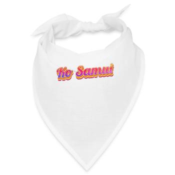Vintage Thailand Urlaubsreise Asien Thai Ko Samui - Bandana - Weiß - Vorne