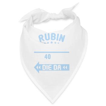 40 verheiratet Rubin Hochzeit 40.Hochzeitstag - Bandana - Weiß - Vorne