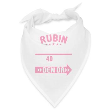 40 verheiratet Rubin Hochzeit 40.Hochzeitstag - Bandana - Weiß - Vorne