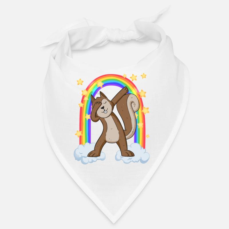 dabbendes Eichhörnchen am Regenbogentor Bandana