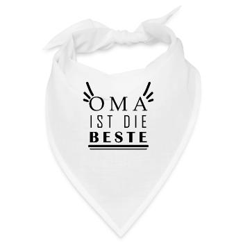 Oma ist die Beste - Bandana - Weiß - Vorne