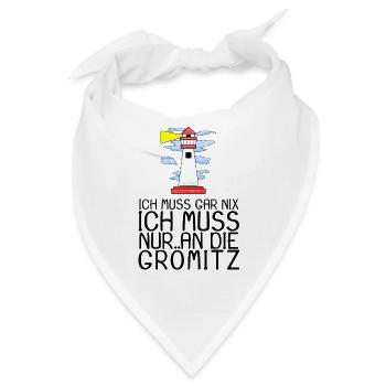 Grömitz Spruch Sprüche - Bandana - Weiß - Vorne