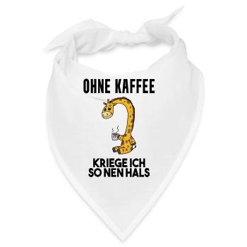 Kaffee Spruch lustig - Bandana - Weiß - Vorne
