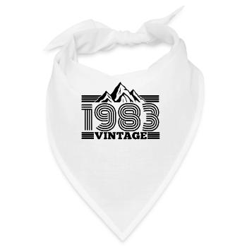1983 birthday mountains hiking climbing - Bandana - Weiß - Vorne