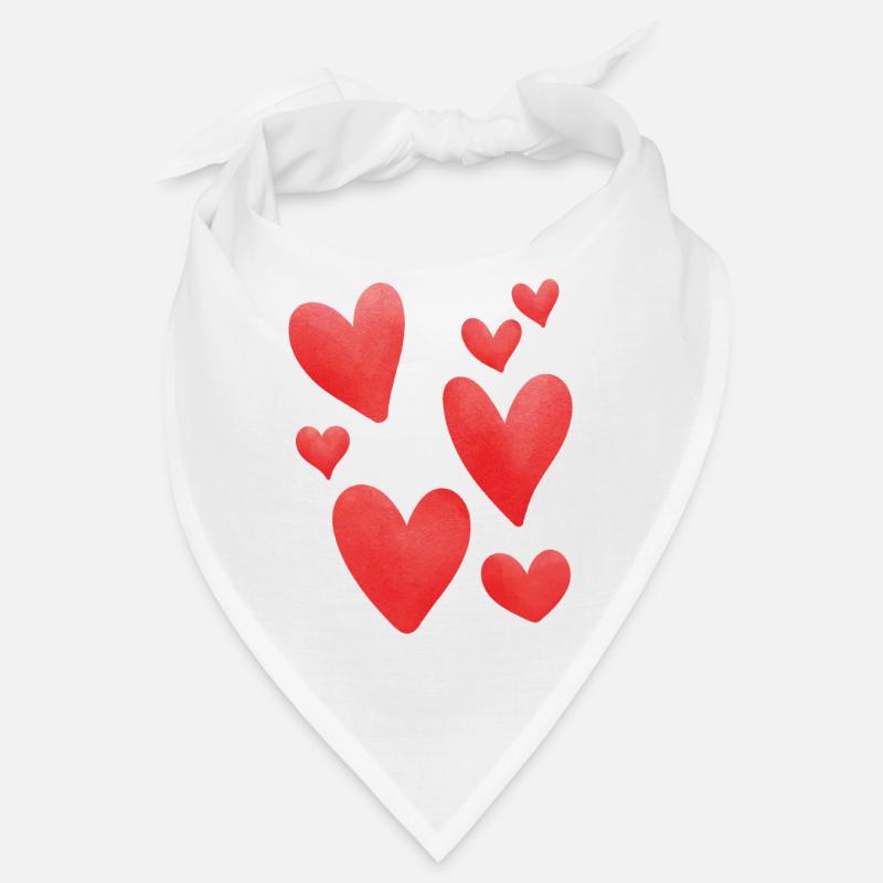 Hearts Red Bandana
