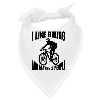 Mountainbike Fahrrad Radeln Radfahren Fahrradtour - Bandana - Weiß - Vorne