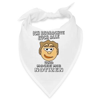 GESICHT ICH BEOBACHTE EUCH ALLE - Bandana - Weiß - Vorne