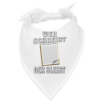 NOTIZBLOCK WER SCHREIBT DER BLEIBT - Bandana - Weiß - Vorne