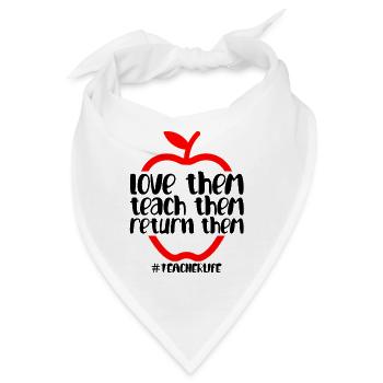 Love Them Teach Them Return Them - Bandana - Weiß - Vorne