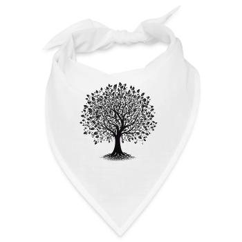 Baum des Lebens, tree of life design illustration - Bandana - Weiß - Vorne