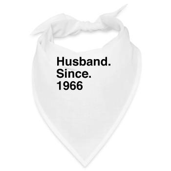 Jubiläumsehemann seit 1966 Hochzeit - Bandana - Weiß - Vorne