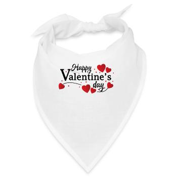 Valentinstag, Valentinstag, Valentinstag - Bandana - Weiß - Vorne