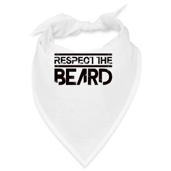 Vollbart und Bartträger Barthaare Schnauzbart - Bandana - Weiß - Vorne
