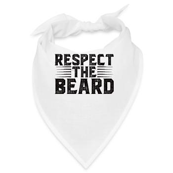 Vollbart und Bartträger Barthaare Schnauzbart - Bandana - Weiß - Vorne