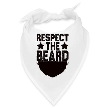 Vollbart und Bartträger Barthaare Schnauzbart - Bandana - Weiß - Vorne