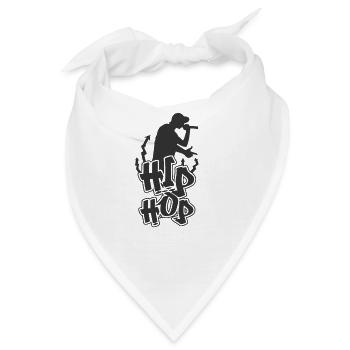 Hip Hop Musikrichtung Rap Graffiti Urban - Bandana - Weiß - Vorne