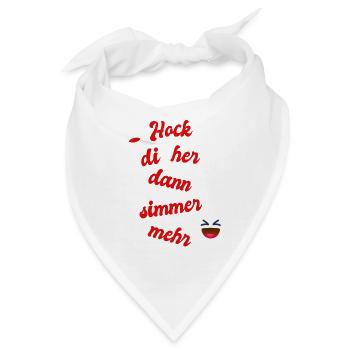 Geselliger Spruch fränkisch - Bandana - Weiß - Vorne
