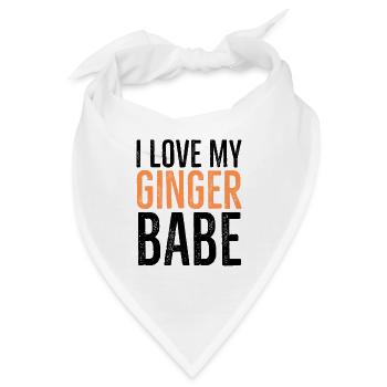 Ich liebe mein Ginger Babe - Bandana - Weiß - Vorne
