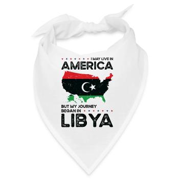 Geboren in Libyen Libyen Amerikaner USA - Bandana - Weiß - Vorne