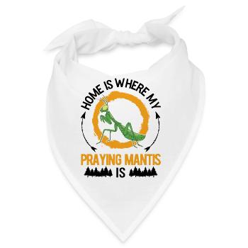 Gottesanbeterin Zuhause Mantis Fangschrecke - Bandana - Weiß - Vorne