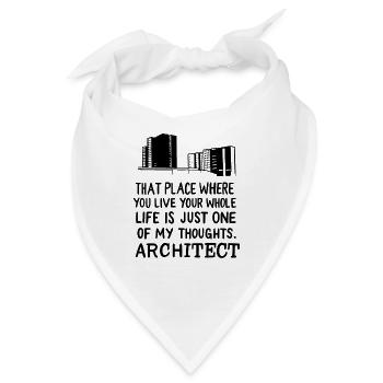 Architekt Definition - Bandana - Weiß - Vorne
